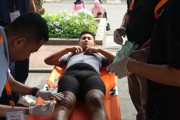 63 Insiden Kecelakaan Warnai Tour de Linggarjati, Tim Medis Siaga Tangani Korban