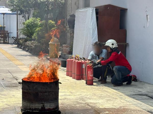 Warga Binaan Rutan Gresik Ikuti Pelatihan Mitigasi Bencana dan Keselamatan Kerja