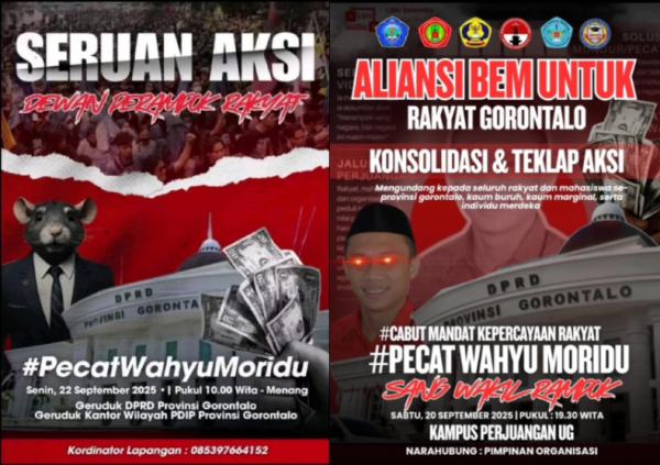 Seruan Aksi Menggema Pasca Viral Anggota DPRD Gorontalo Wahyudin Moridu Sebut Rampok Uang Negara