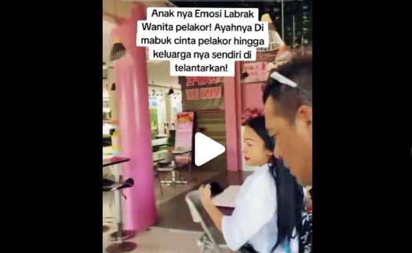 Viral! Anak Perempuan Labrak Ayahnya yang Ketahuan Jalan dengan Selingkuhan di Mall