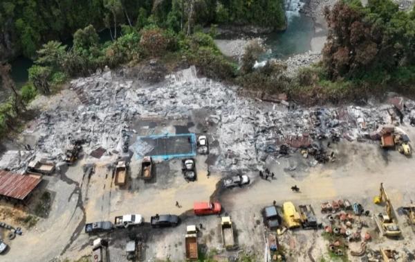 Fakta Baru Kerusuhan Yalimo: Polisi Temukan Camp PT Paesa Hangus Terbakar
