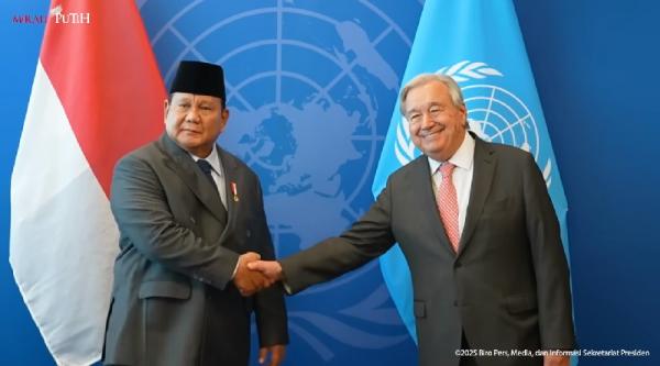 Presiden Prabowo Bertemu Sekjen PBB, Bahas Palestina dan Dukungan Indonesia terhadap Misi Perdamaian