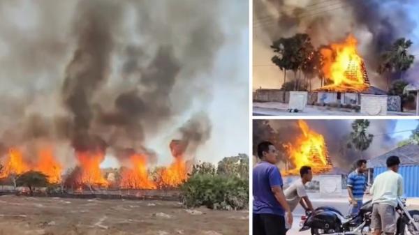 BREAKING NEWS Api Lahap Sumba Paradise Beach and Resort , 31 Bungalow dan Tiga Vila Besar Jadi Abu