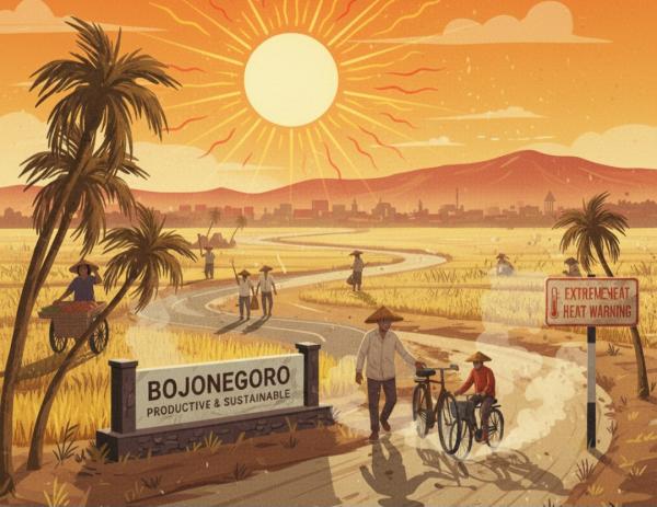 Cetar! Bojonegoro Masuk 3 Besar Suhu Terpanas di Jawa-Timur