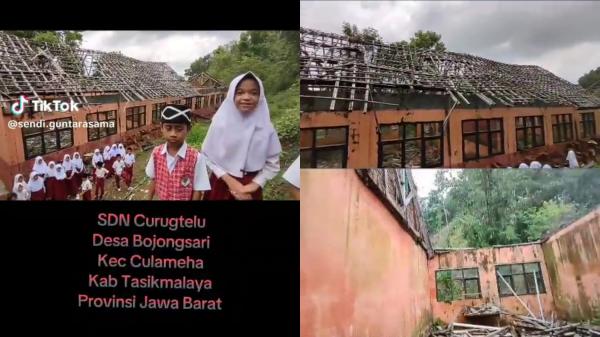 Viral, Siswa SDN Curugtelu Tasikmalaya Minta Gubernur Jabar Perbaiki Sekolah yang Rusak Parah
