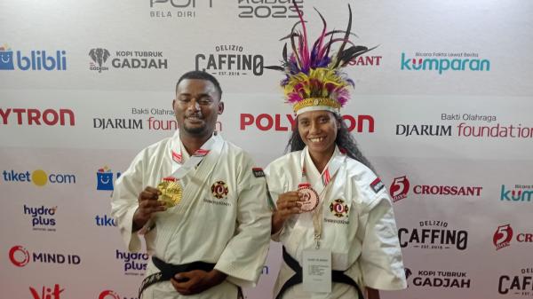 Atlet Papua Barat Kelvin Saweri Rebut Emas Shorinji Kempo di PON Bela Diri Kudus 2025