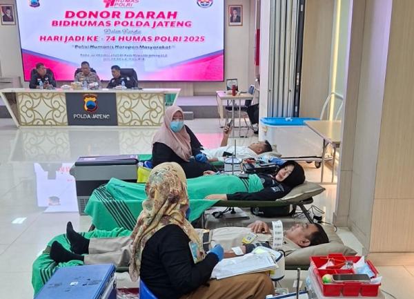 Tak Hanya Pemberitaan, Awak Media Juga Berpartisipasi Donor Darah HUT Ke 74 Humas Polri