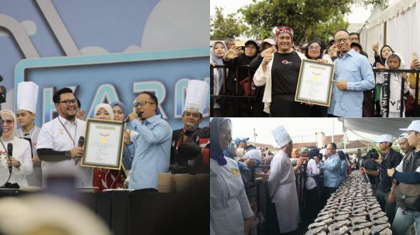 HUT ke-24 Kota Tasikmalaya Pecahkan Rekor MURI, 2.417 Porsi Kupat Tanjung Disajikan untuk Warga
