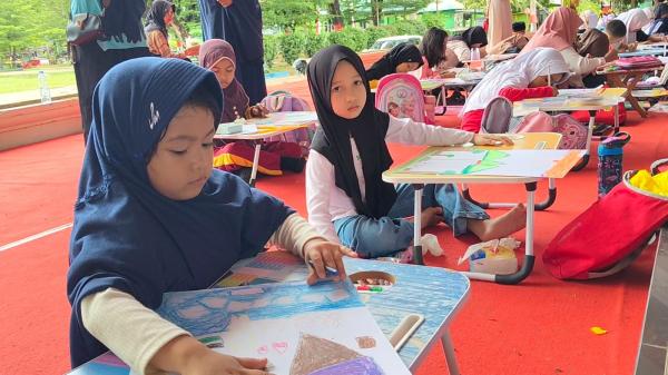 Potret Semarak Sumpah Pemuda Bareng KPJ Pangkep, Tanamkan Semangat Kebangsaan Lewat Lomba Menggambar