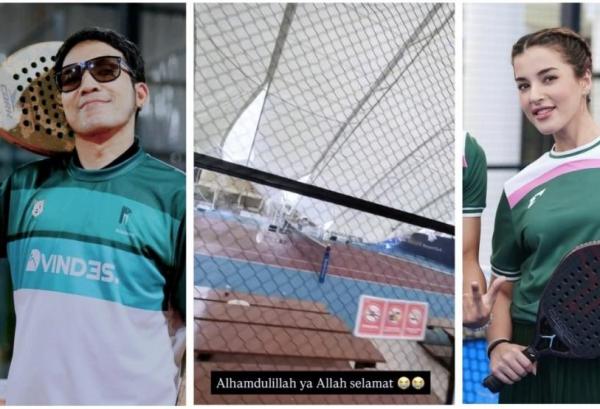 Detik-detik Desta dan Tasya Farasya Selamatkan Diri saat Atap Lapangan Padel Roboh