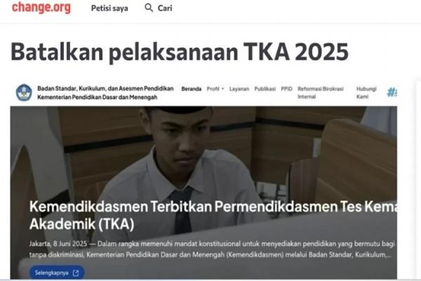 Petisi Batalkan TKA 2025 Raup Ratusan Ribu Tanda Tangan, Siswa Keluhkan Persiapan yang Singkat