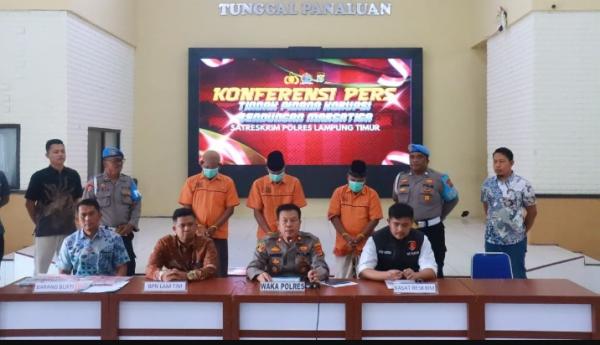Polres Lampung Timur Bongkar Dugaan Korupsi Bendungan Marga Tiga, Tiga Orang Diamankan