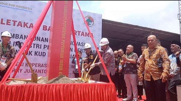 Menkop UKM Lakukan Peletakan Batu Pertama Kawasan Industri Inkud 52 Hektare di Cikarang Barat