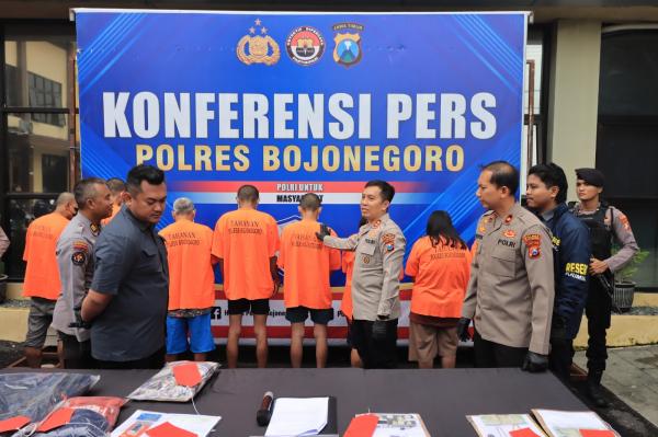 Bongkar Aksi Curanmor! Polres Bojonegoro Ringkus 4 Pelaku dalam Operasi Sikat Semeru 2025