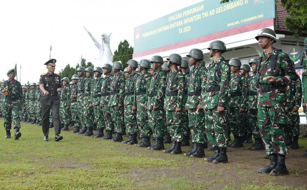 Dikmaba Infanteri Gelombang II 2025, Rindam Diponegoro Siapkan Prajurit Tangguh dan Berkarakter