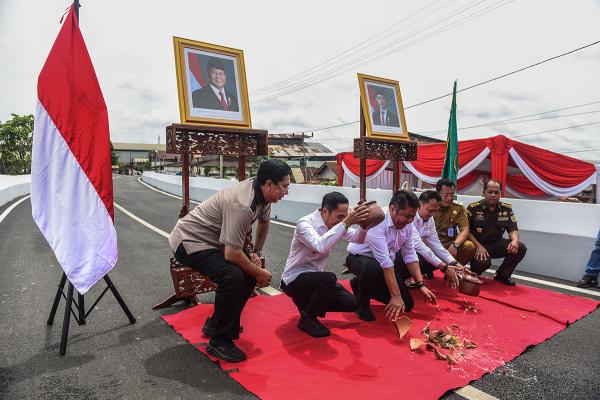 Potret Pengoperasian Jembatan Layang Gandus Palembang
