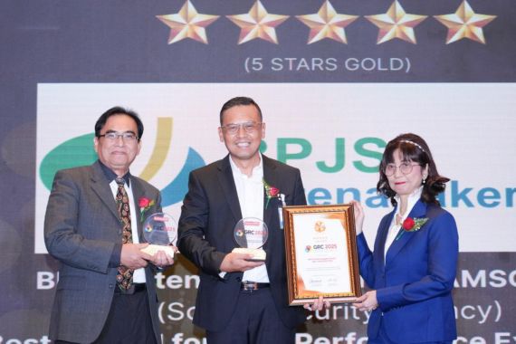 BPJS Ketenagakerjaan Raih Penghargaan 5 Stars Gold di Ajang GRC & Leadership Award 2025