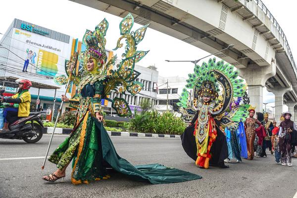 Potret Karnaval Budaya Pelajar SMK di Sumsel