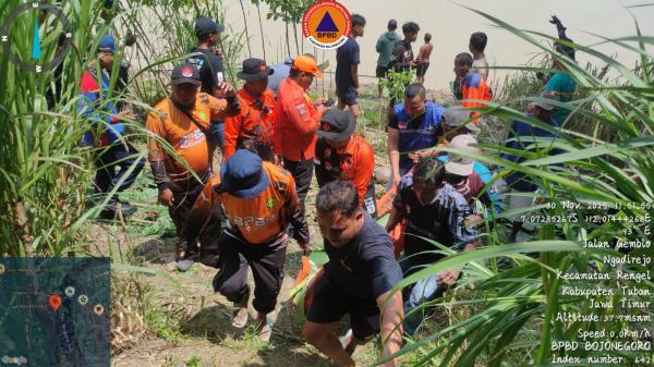 Mencari Ikan, Pria di Kanor Tewas Tersetrum Lalu Tenggelam di Bengawan Solo
