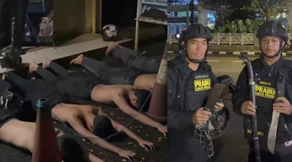 Tim Prabu Ringkus 6 Anggota Geng Motor Bawa Senjata Tajam dan Hendak Tawuran