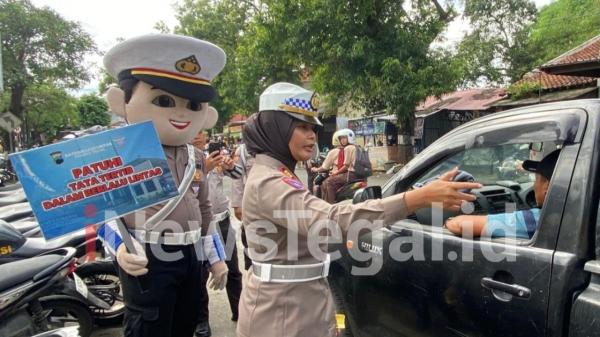 Satlantas Polres Tegal Layangkan 1.306 Konfirmasi Pelanggaran dan 1.050 Teguran