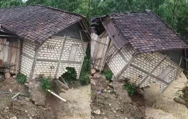 Hujan Deras Picu Longsor di Kali Clebung Bubulan, Rumah Warga Hanyut Terbawa Arus
