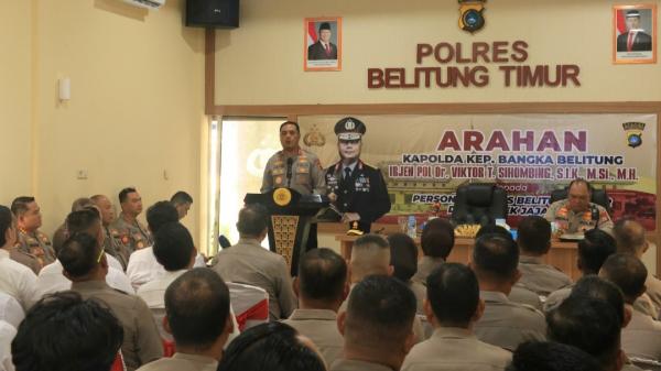 Kapolda Babel Soroti Peran Penting Bhabinkamtibmas saat Kunjungan ke Polres Belitung Timur