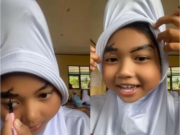 Viral! Murid SD Pamer Tutorial Bikin Alis Gambar Cicak di Kelas, Warganet Saran Dibina Guru