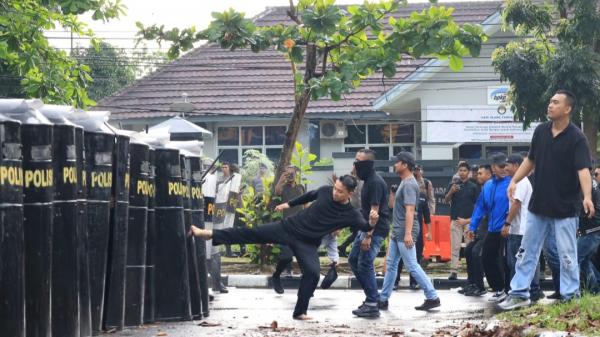 Polda Babel Gelar Simulasi Penanganan Unras, Tampilkan Skenario Tertib hingga Anarkis