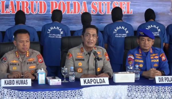 Polisi Tangkap 18 Pelaku Peledakan Bom Ikan di Perairan Sulsel