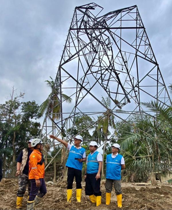 PLN Kebut Perbaikan Jalur Listrik Langsa–Pangkalan Brandan untuk Pulihkan Kelistrikan Aceh
