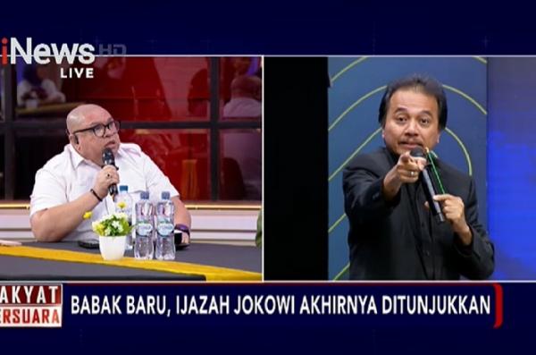 Razman dan Roy Suryo Terlibat Debat Panas di Studio iNews, dari Ijazah hingga Sertifikat Telematika