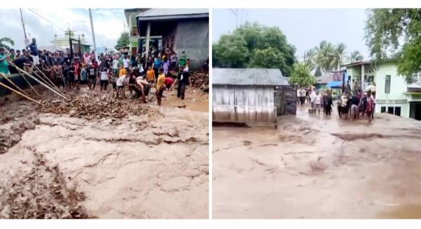 Banjir Bandang Rendam Dua Permukiman Warga Desa Terong dan Lamahala Flotim