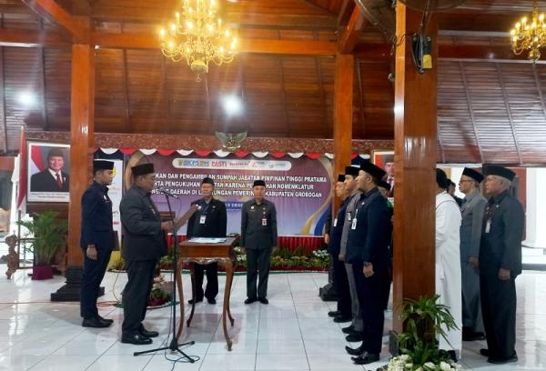 Ada Perubahan Nomenklatur Lima OPD, Bupati Grobogan Lantik Kembali Pejabat Perangkat Daerah