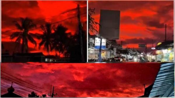 Langit Pantai Panimbang Mendadak Merah Darah, Fenomena Alam Ini Viral dan Jadi Perbincangan