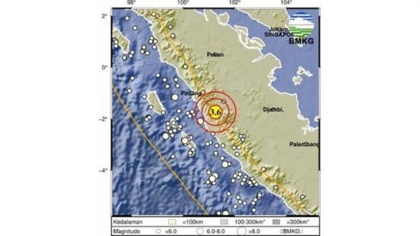 Gempa Dangkal Beruntun Guncang Solok Selatan, Magnitudo Terbesar 3,6