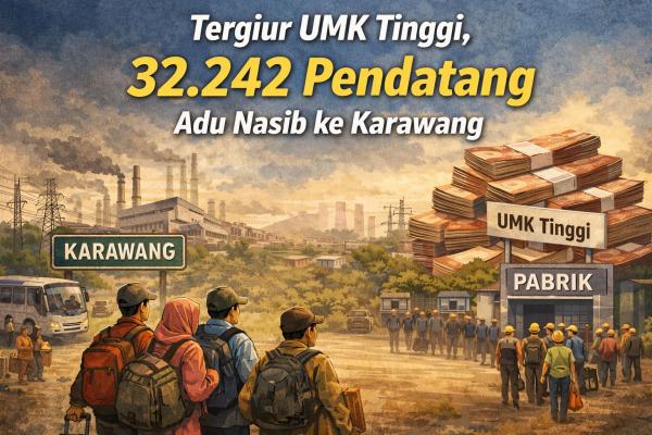 Tergiur UMK Tinggi, 32.242 Pendatang Adu Nasib ke Karawang