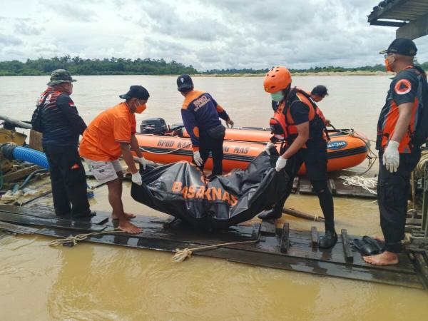 Empat Hari Pencarian, Korban Tenggelam di Sungai Kahayan Gumas Akhirnya Ditemukan