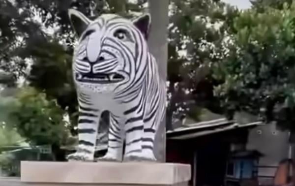 Dibalik Pembuatan Patung Macan Putih Kediri, Sejarah hingga Dapat Wangsit Lewat Mimpi