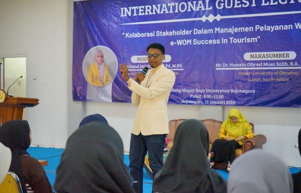 Dosen Asal Afrika Isi Kuliah Umum di Kampus Unigoro, Kupas Pengembangan Wisata di Bojonegoro