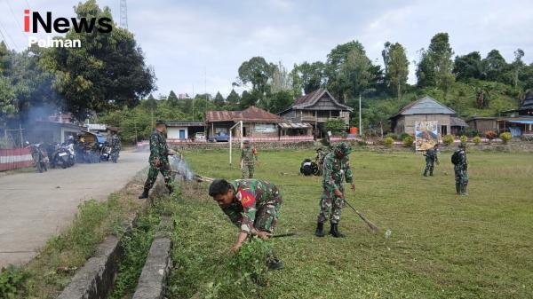 TMMD ke-127 Sasar Jalan Menuju Desa Lenggo, TNI Mulai Bersih-Bersih Lokasi