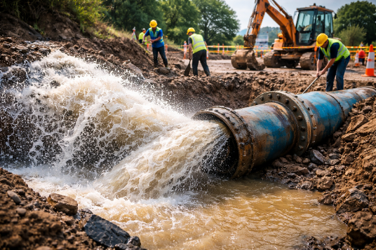 Pipa PDAM di Plangon Jebol, Distribusi Air Bersih Sejumlah Wilayah Kota Cirebon Terganggu