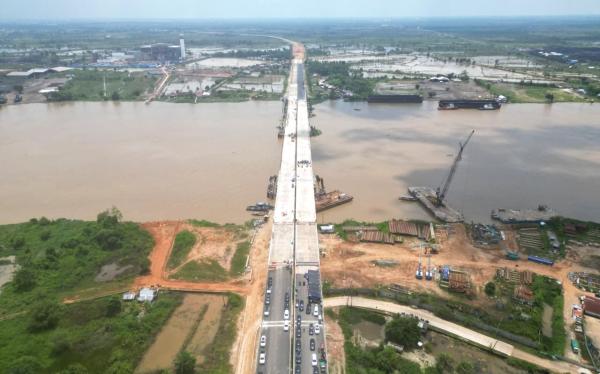 Menko AHY Targetkan Jembatan Tol Musi V ruas Palembang–Betung Fungsional Sebelum Lebaran