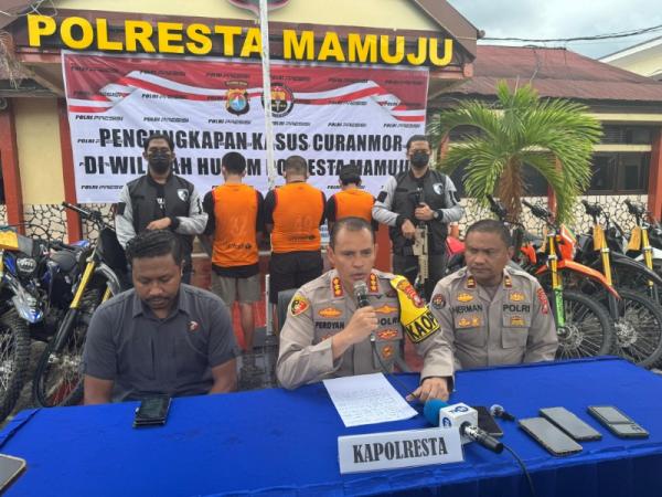 Gulung Sindikat Curanmor Trail, Polresta Mamuju Sita 15 Motor – Kerugian Tembus Rp500 Juta!