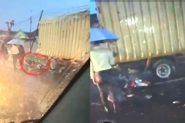 Hujan Lebat, Motor Tabrak Truk Box Parkir di Baureno Bojonegoro, Begini Kondisi Korban