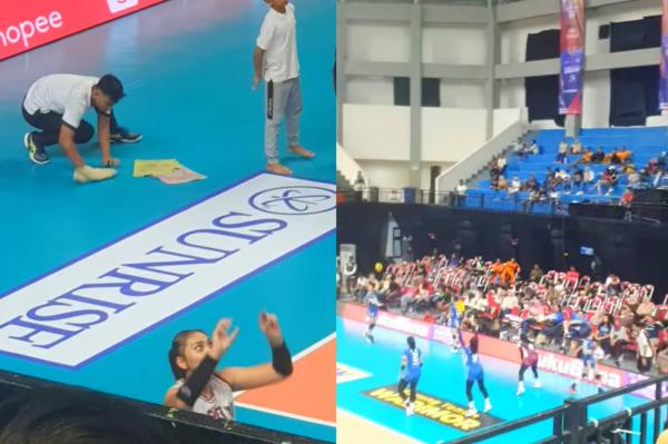 GOR Utama Bojonegoro Bocor Saat Proliga Disiarkan Live, Penonton: Memalukan!