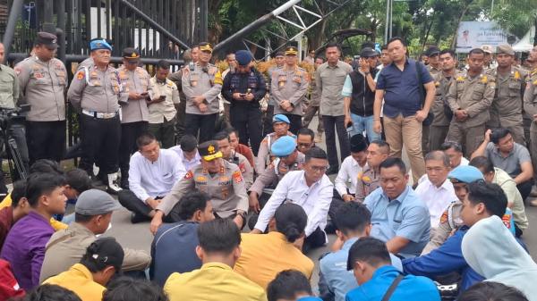 Kapolda dan Gubernur Banten Turun Tangan Kawal Aksi BEM di KP3B, Suasana Tetap Aman Kondusif