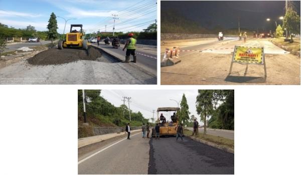 Pelaksanaan Preservasi Dalam Kota Sorong Fokus Benahi Jalan Bergelombang