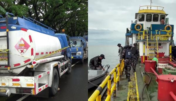 TNI AL Gagalkan Penyelundupan BBM Solar Ilegal 106 Ton, Sita 2 Kapal Minyak dan 7 Truk Tangki