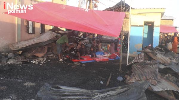 Rumah dan Perahu Ludes Terbakar, Serdam Sekeluarga Korban Kebakaran Buka Puasa di Lokasi TKP